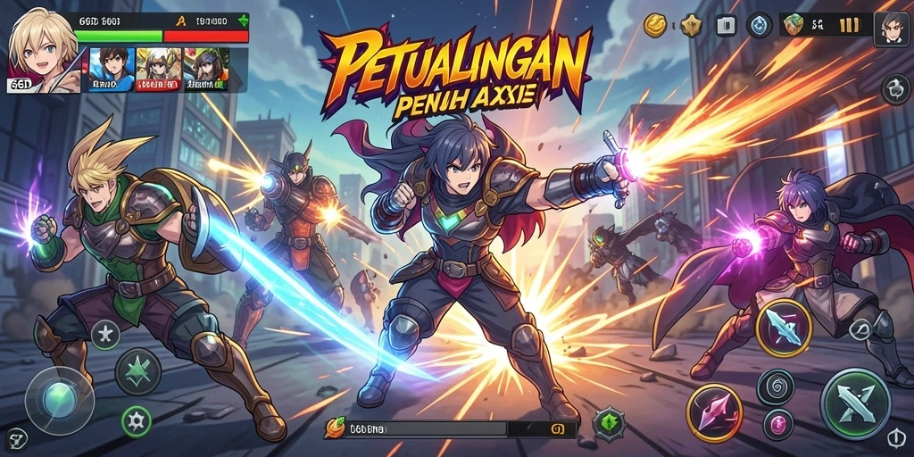 Tampilan gameplay menarik dari 66D dengan karakter anime yang dinamis.