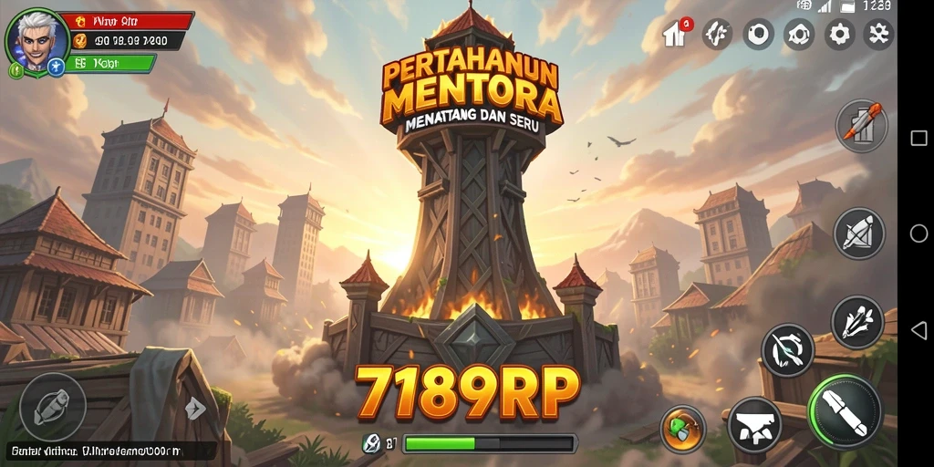 Tampilan screenshot 789RP menampilkan pertempuran Tower Defense yang intens.