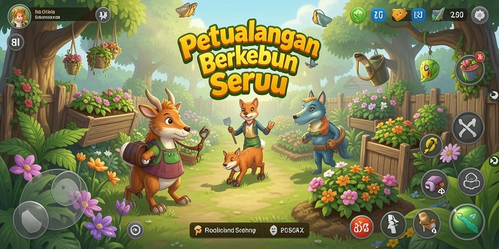 Tangkapan layar dari gameplay 8II menunjukkan petualangan berkebun yang mengasyikkan.