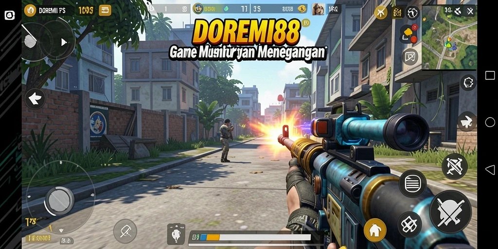 Tangkapan layar gameplay DOREMI88 menampilkan aksi menegangkan TPS.