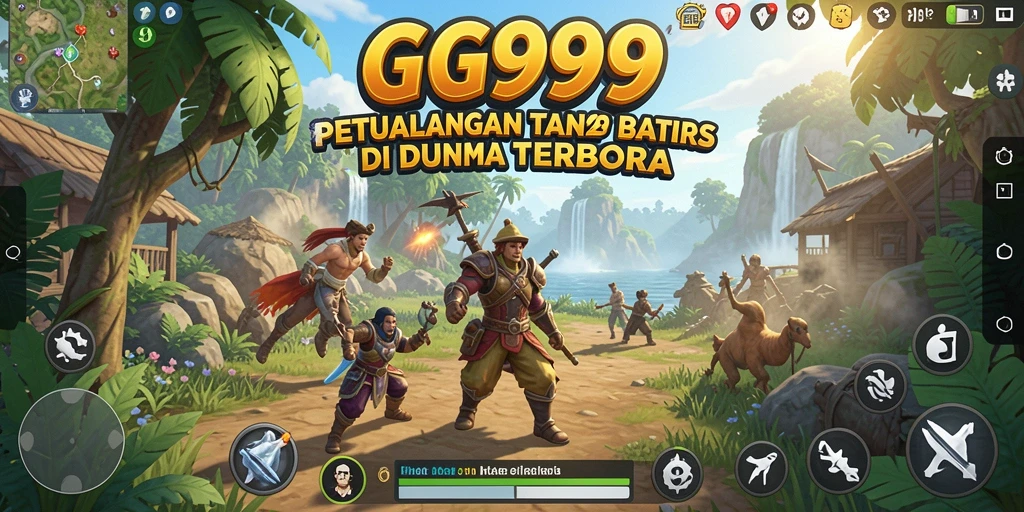 Screenshot utama GG999 menampilkan aksi petualangan seru di dunia terbuka.