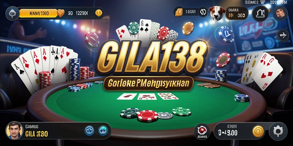 Tampilan gameplay seru dalam aplikasi Poker GILA138.