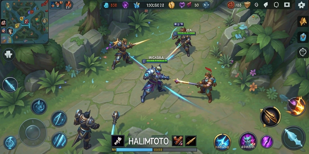 Gameplay seru dari HALIMTOTO dalam pertempuran MOBA.