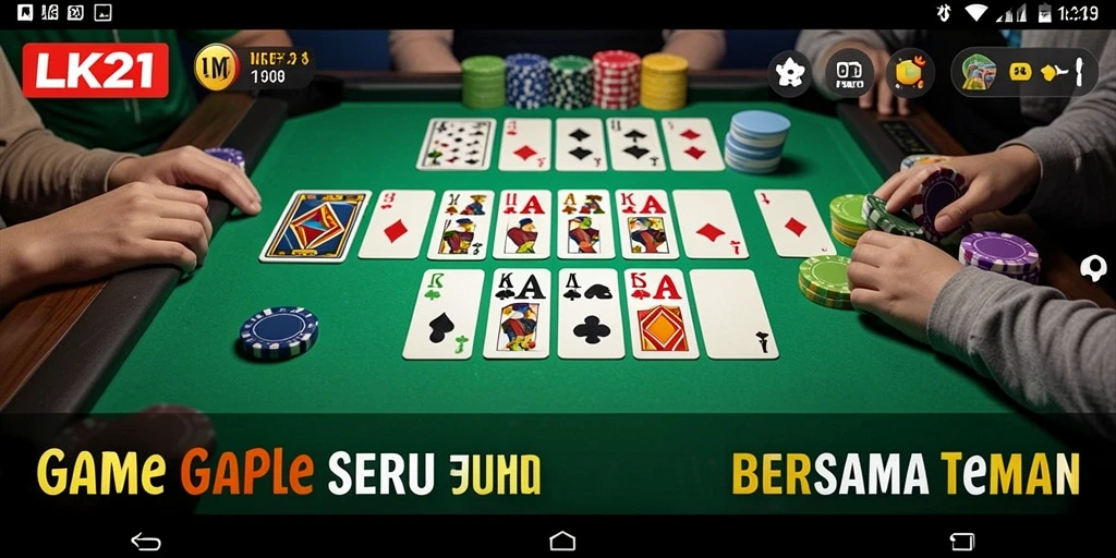 Screenshot LK21 menampilkan gameplay Gaple yang menarik dan interaktif.