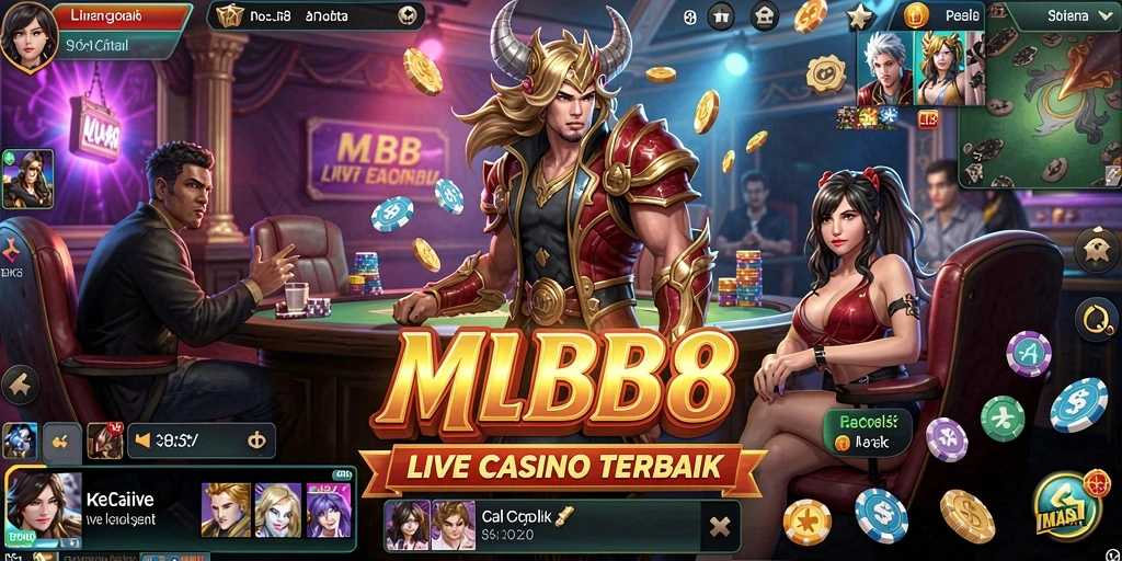 Tampilan gameplay Live Casino yang mendebarkan dan interaktif di MLBB8.
