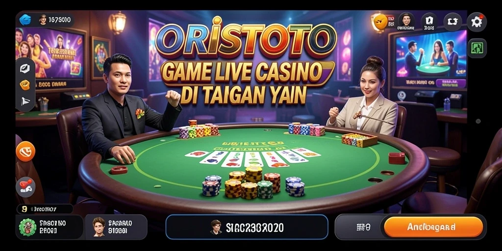 Screenshot gameplay ORISTOTO menampilkan dealer profesional dalam aksi.