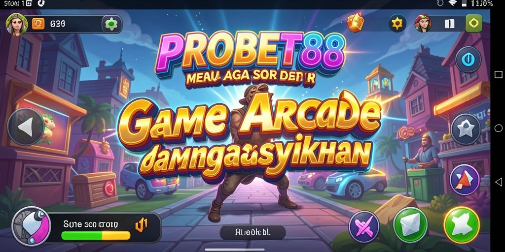Tampilan permainan arcade seru di PROBET88 yang memikat.