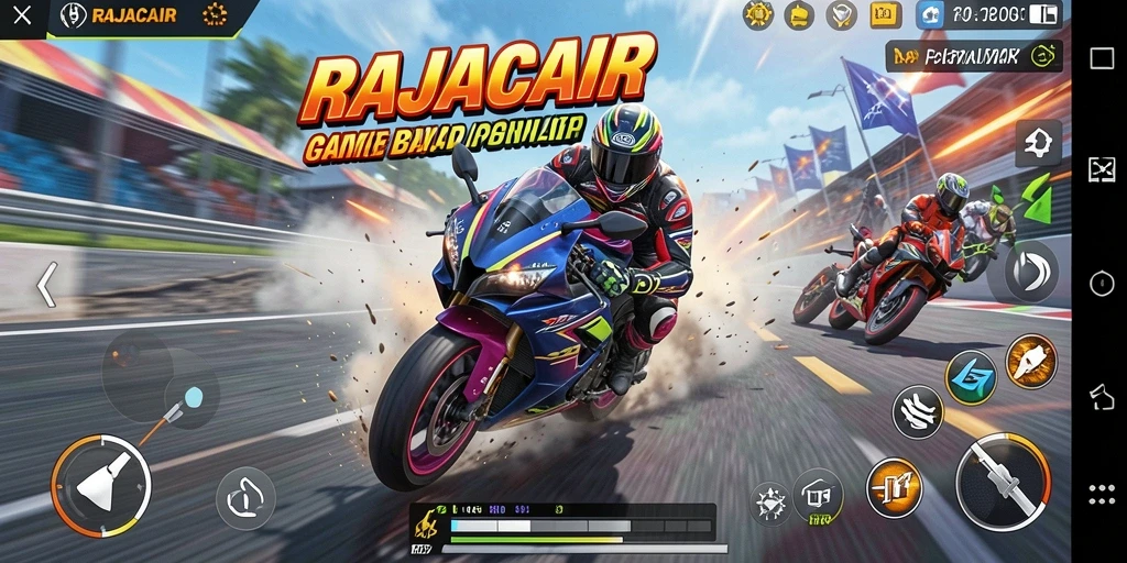 Gameplay menarik balap motor di RAJACAIR dengan grafis menawan.