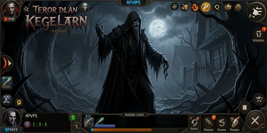 Tampilan gameplay RPVIP5 yang menegangkan dan menyeramkan.