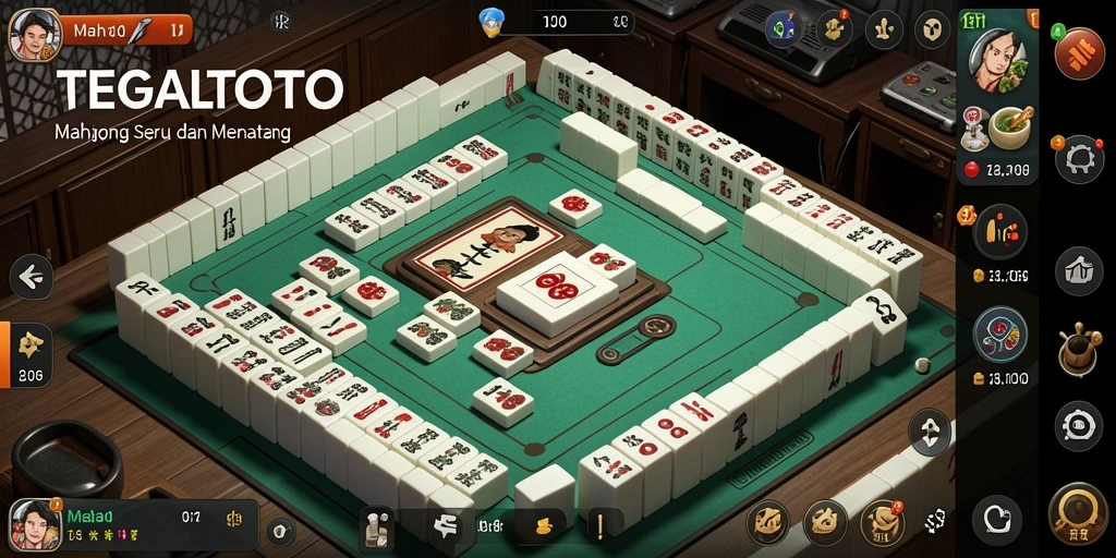 Screenshot gameplay TEGALTOTO menunjukkan suasana permainan Mahjong yang seru.